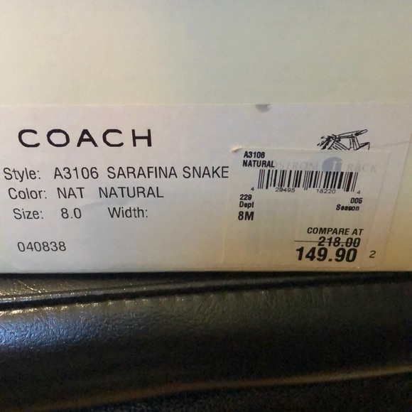 Coach Sarafina snake platform heels - Picture 4 of 4